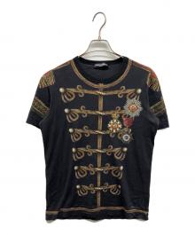 DOLCE & GABBANA（ドルチェ＆ガッバーナ）の古着「ナポレオンプリントTシャツ」｜ブラック