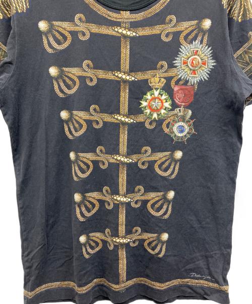 DOLCE & GABBANA（ドルチェ＆ガッバーナ）DOLCE & GABBANA (ドルチェ＆ガッバーナ) ナポレオンプリントTシャツ ブラック サイズ:46の古着・服飾アイテム