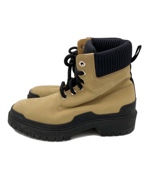 HERMES（エルメス）HERMES (エルメス) プラットフォーム６ホールスウェードブーツ ベージュ×ブラック サイズ:40の古着・服飾アイテム