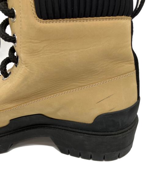 HERMES（エルメス）HERMES (エルメス) プラットフォーム６ホールスウェードブーツ ベージュ×ブラック サイズ:40の古着・服飾アイテム