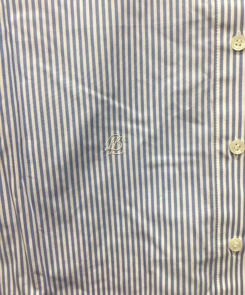 BLUE LABEL CRESTBRIDGE（ブルーレーベルクレストブリッジ）BLUE LABEL CRESTBRIDGE (ブルーレーベルクレストブリッジ) ストライプシャツ ブルー サイズ:36の古着・服飾アイテム