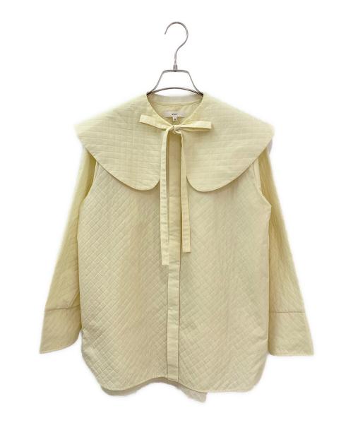 YORI（ヨリ）YORI (ヨリ) キルト柄ジャガードブラウス イエロー サイズ:38の古着・服飾アイテム