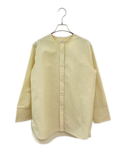 YORI（ヨリ）YORI (ヨリ) キルト柄ジャガードブラウス イエロー サイズ:38の古着・服飾アイテム