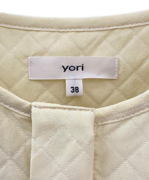 YORI（ヨリ）YORI (ヨリ) キルト柄ジャガードブラウス イエロー サイズ:38の古着・服飾アイテム