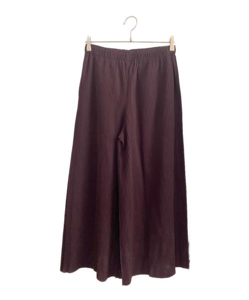 me ISSEY MIYAKE（ミーイッセイ ミヤケ）me ISSEY MIYAKE (ミーイッセイ ミヤケ) プリーツワイドパンツ パープル サイズ:Freeの古着・服飾アイテム
