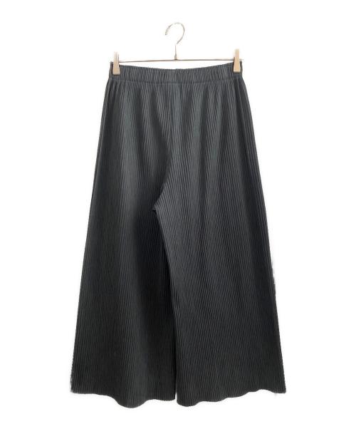 me ISSEY MIYAKE（ミーイッセイ ミヤケ）me ISSEY MIYAKE (ミーイッセイ ミヤケ) プリーツワイドパンツ グレー サイズ:Freeの古着・服飾アイテム