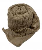 THROWスロー）の古着「Linen Cross Mesh scarf」｜ベージュ