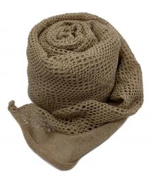 THROW（スロー）の古着「Linen Cross Mesh scarf」｜ベージュ