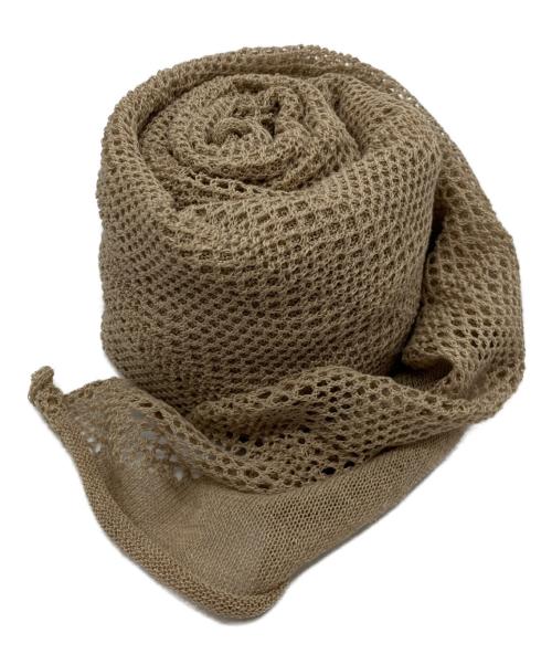 THROW（スロー）THROW (スロー) Linen Cross Mesh scarf ベージュの古着・服飾アイテム