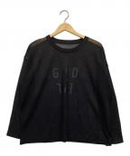 Spick and Spanスピック＆スパン）の古着「シアーロゴニット」｜ブラック