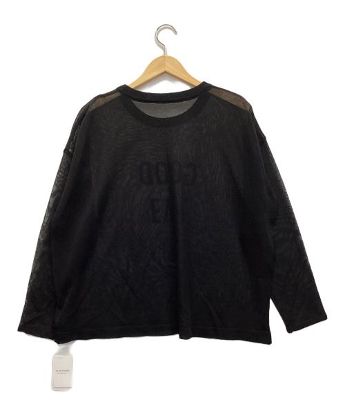 Spick and Span（スピック＆スパン）Spick and Span (スピックアンドスパン) シアーロゴニット ブラック サイズ:F 未使用品の古着・服飾アイテム