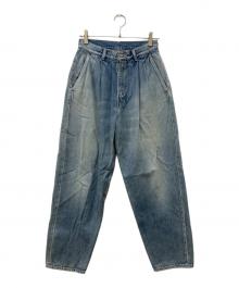 Graphpaper（グラフペーパー）の古着「Denim Two Tuck Tapered Pants」｜インディゴ