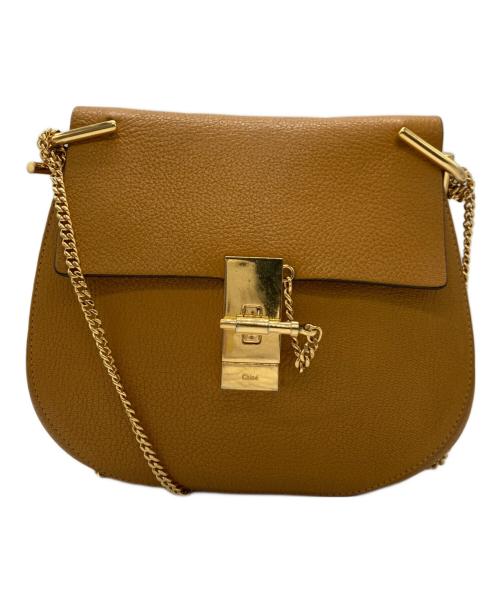 Chloe（クロエ）Chloe (クロエ) ドリュー チェーンショルダーバッグ オレンジの古着・服飾アイテム