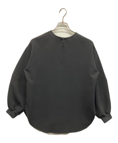 UNITED ARROWS TOKYO（ユナイテッドアローズトウキョウ）UNITED ARROWS TOKYO (ユナイテッドアローズトウキョウ) COMFY ステッチ プルオーバー ブラウス ブラック サイズ:36の古着・服飾アイテム