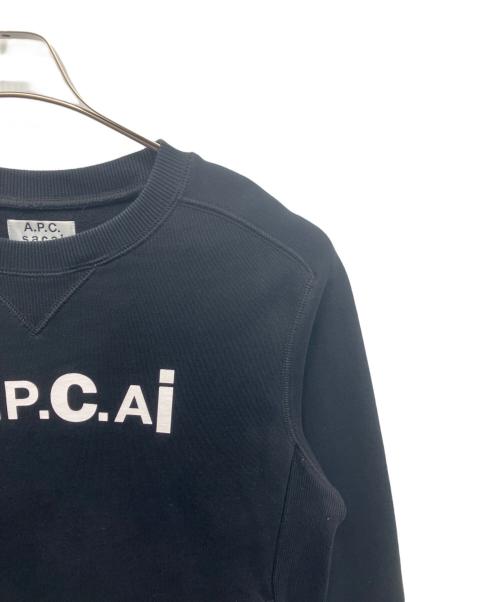 sacai（サカイ）sacai (サカイ) A.P.C. (アーペーセー) Tani Sweatshirt　クルーネックスウェット ブラック サイズ:Sの古着・服飾アイテム