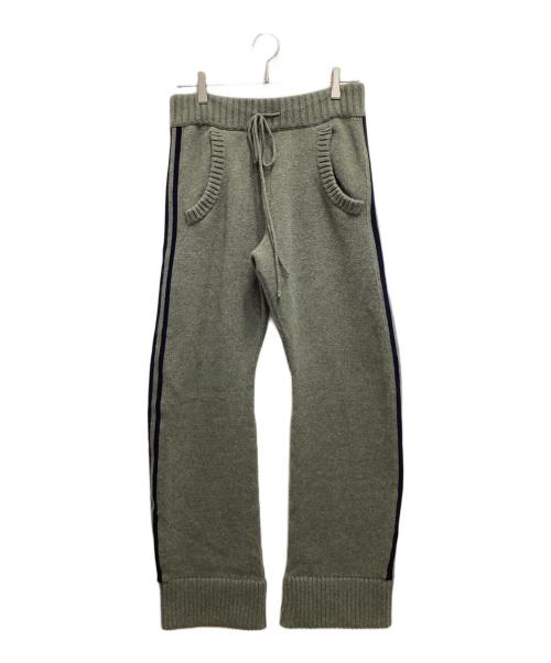 Maison Margiela（メゾンマルジェラ）Maison Margiela (メゾンマルジェラ) サイドラインニットパンツ グリーン サイズ:XSの古着・服飾アイテム