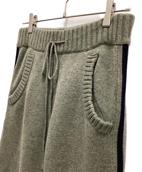 Maison Margiela（メゾンマルジェラ）Maison Margiela (メゾンマルジェラ) サイドラインニットパンツ グリーン サイズ:XSの古着・服飾アイテム