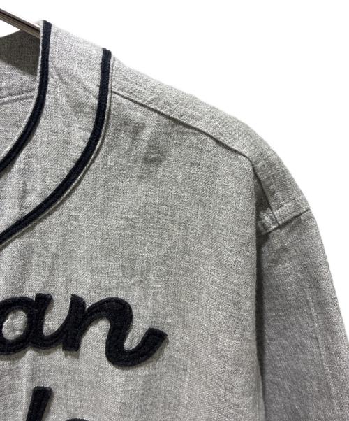 HUMAN MADE（ヒューマンメイド）HUMAN MADE (ヒューマンメイド) BASEBALL SHIRT グレー サイズ:XLの古着・服飾アイテム