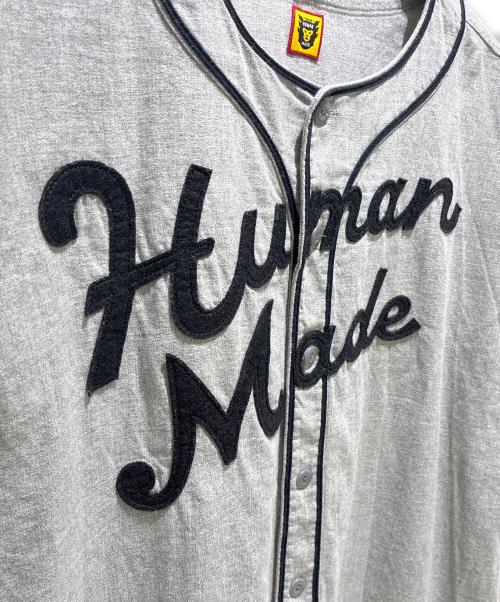 HUMAN MADE（ヒューマンメイド）HUMAN MADE (ヒューマンメイド) BASEBALL SHIRT グレー サイズ:XLの古着・服飾アイテム