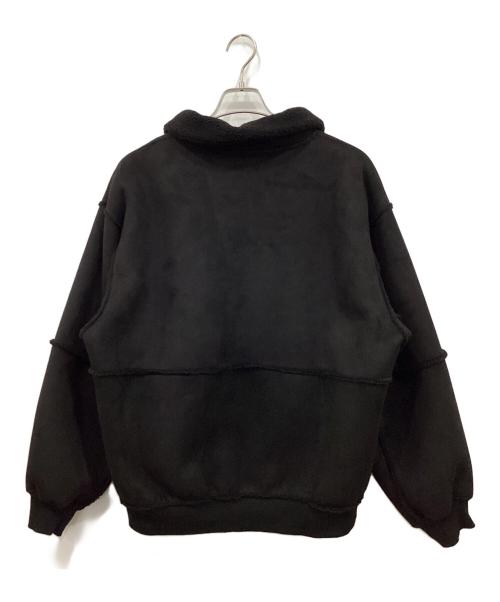 PALACE（パレス）PALACE (パレス) SHERPA FAUX SUEDE FUNNEL ブラック サイズ:Lの古着・服飾アイテム