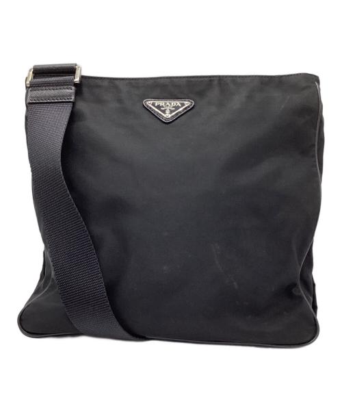 PRADA（プラダ）PRADA (プラダ) ナイロンショルダーバッグ ブラックの古着・服飾アイテム