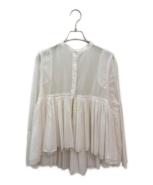 Curensology（カレンソロジー）Curensology (カレンソロジー) レイヤードギャザーブラウス ホワイト サイズ:Freeの古着・服飾アイテム