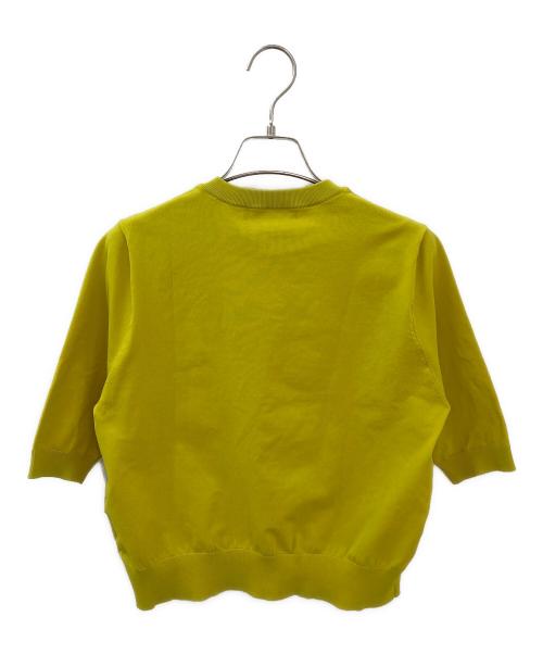 CABAN（キャバン）CABAN (キャバン) ファインポリエステル ハーフスリーブポケットカーディガン イエロー サイズ:Sの古着・服飾アイテム