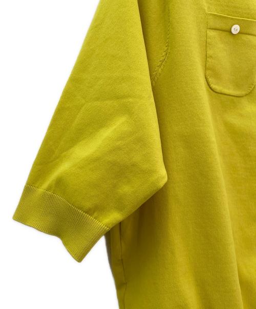 CABAN（キャバン）CABAN (キャバン) ファインポリエステル ハーフスリーブポケットカーディガン イエロー サイズ:Sの古着・服飾アイテム