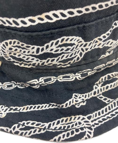 stussy（ステューシー）stussy (ステューシー) チェーン柄バケットハット ブラック サイズ:L/XLの古着・服飾アイテム