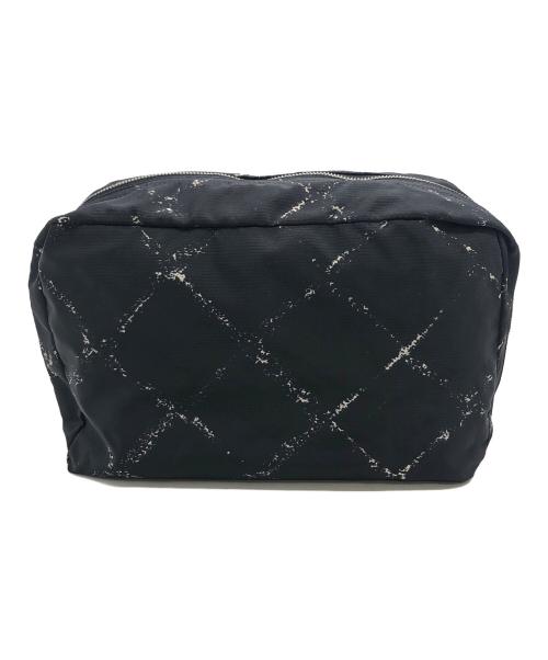 CHANEL（シャネル）CHANEL (シャネル) 旧トラベルライン　コスメポーチ ブラックの古着・服飾アイテム