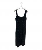 JOIEVEジョエブ）の古着「night garden jumpsuit　64-26-2619-594」｜ブラック
