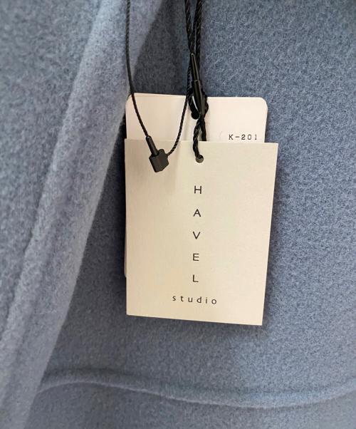 HAVEL studio（ハーヴェル スタジオ）HAVEL studio (ハーヴェル スタジオ) CA BLEND REVER ロングベスト ブルー サイズ:36の古着・服飾アイテム