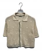 NKNITンニット）の古着「mesh♡pattern KNIT shirt」｜アイボリー