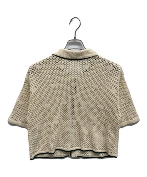 NKNIT（ンニット）NKNIT (ンニット) mesh♡pattern KNIT shirt アイボリー サイズ:1の古着・服飾アイテム