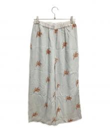 ne quittez pas（ヌキテパ）の古着「Moss Rayon Embroidery Wide Pants」｜グレー