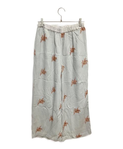 ne quittez pas（ヌキテパ）ne quittez pas (ヌキテパ) Moss Rayon Embroidery Wide Pants グレー サイズ:Mの古着・服飾アイテム