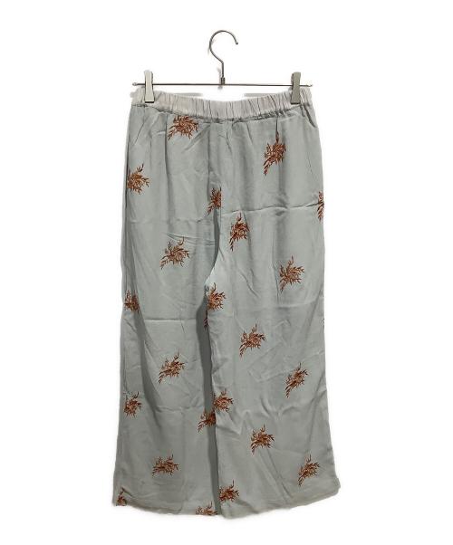 ne quittez pas（ヌキテパ）ne quittez pas (ヌキテパ) Moss Rayon Embroidery Wide Pants グレー サイズ:Mの古着・服飾アイテム