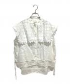 shirocon yoriシロコン ヨリ）の古着「コットンケープブラウス」｜ホワイト