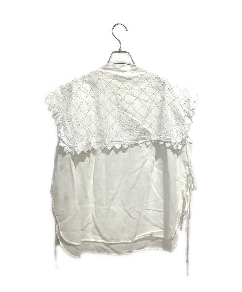shirocon yori（シロコン ヨリ）shirocon yori (シロコン ヨリ) コットンケープブラウス ホワイト サイズ:38の古着・服飾アイテム