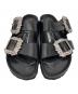 中古・古着 BIRKENSTOCK (ビルケンシュトック) Manolo Blahnik (マノロブラニク) ARIZONA CRYSTAL Smooth leather ブラック サイズ:24：45000円