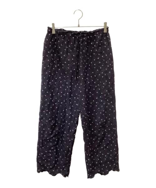 crinkle crinkle crinkle（クリンクル クリンクル クリンクル）crinkle crinkle crinkle (クリンクル クリンクル クリンクル) print quilting pants ブラック サイズ:Fの古着・服飾アイテム
