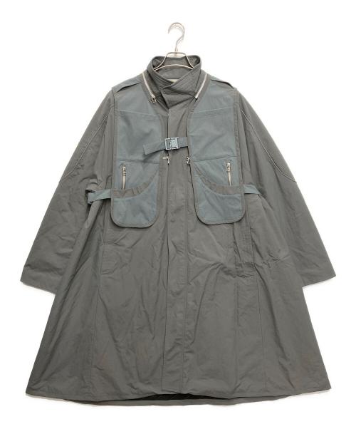 cycle（サイクル）cycle (サイクル) ECO GIL LONG COAT w/VEST グレー サイズ:FREEの古着・服飾アイテム