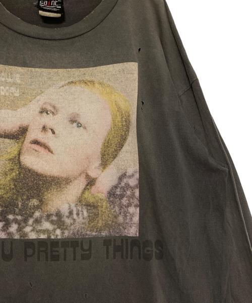 SAINT MICHAEL（セントマイケル）SAINT MICHAEL (セントマイケル) DAVID BOWIE (デビッド・ボウイ) DB_LS TEE / HUNKY DORY ブラック サイズ:XLの古着・服飾アイテム