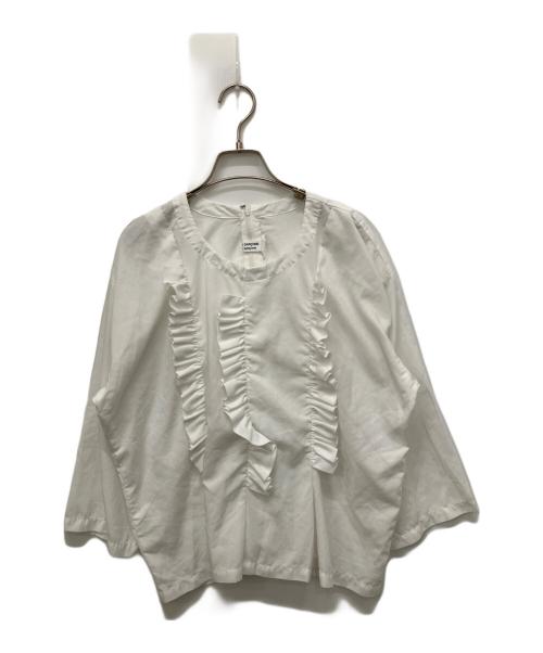 COMME des GARCONS COMME des GARCONS（コムデギャルソン コムデギャルソン）COMME des GARCONS COMME des GARCONS (コムデギャルソン コムデギャルソン) フリルブラウス ホワイト サイズ:Mの古着・服飾アイテム