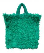 NKNITンニット）の古着「fringe knit big bag（フリンジニットビックバッグ）」｜グリーン