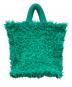 NKNIT (ンニット) fringe knit big bag（フリンジニットビックバッグ） グリーン：5000円