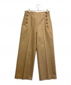 POLO RALPH LAURENポロ・ラルフローレン）の古着「サイドボタンクロップドワイドパンツ」｜ベージュ
