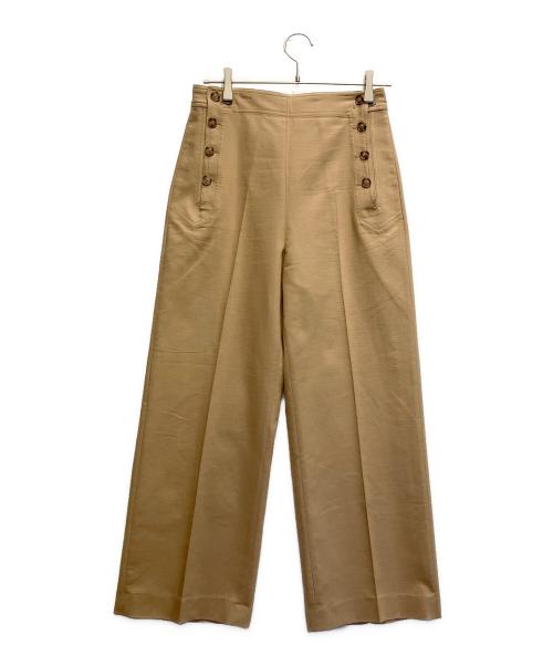 POLO RALPH LAUREN（ポロ・ラルフローレン）POLO RALPH LAUREN (ポロ・ラルフローレン) サイドボタンクロップドワイドパンツ ベージュ サイズ:4 未使用品の古着・服飾アイテム