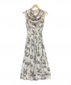 FRAY IDフレイ アイディー）の古着「クリーンフラワーシャーリングワンピース」｜ホワイト