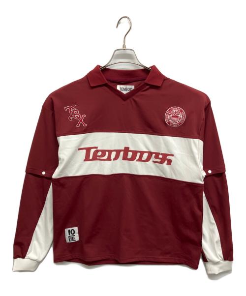 TENBOX（テンボックス）TENBOX (テンボックス) Convertible Game Shirt ワインレッド サイズ:Sの古着・服飾アイテム